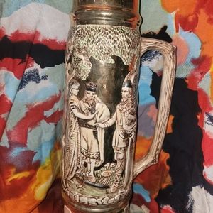 Large Decorative Ceramic Stein Wedding of Thor Depiction